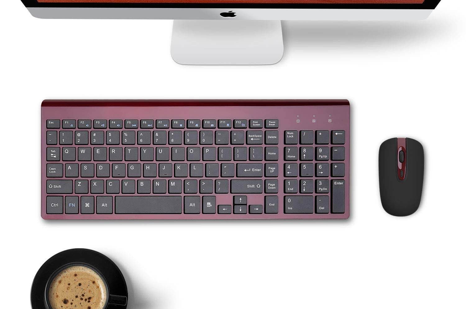 cimetech Compact Full Size Wireless Keyboard and Mouse Set