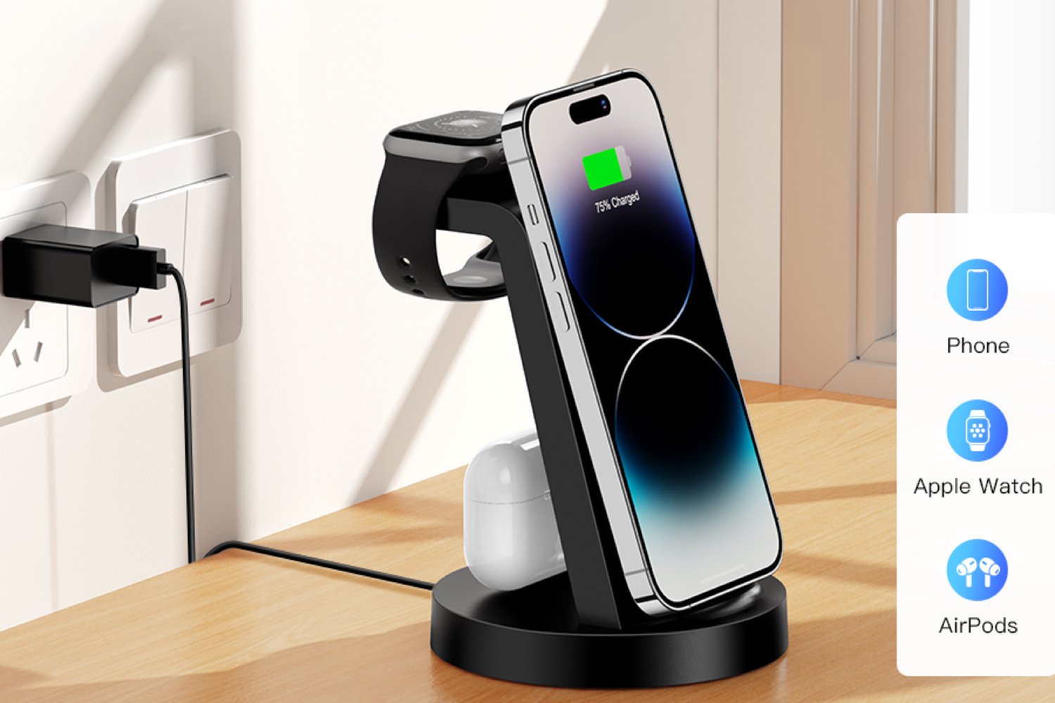 Anlmz 3-in-1 Wireless Charging Station