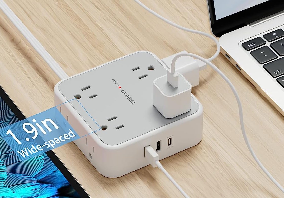 TESSAN Flat Power Strip