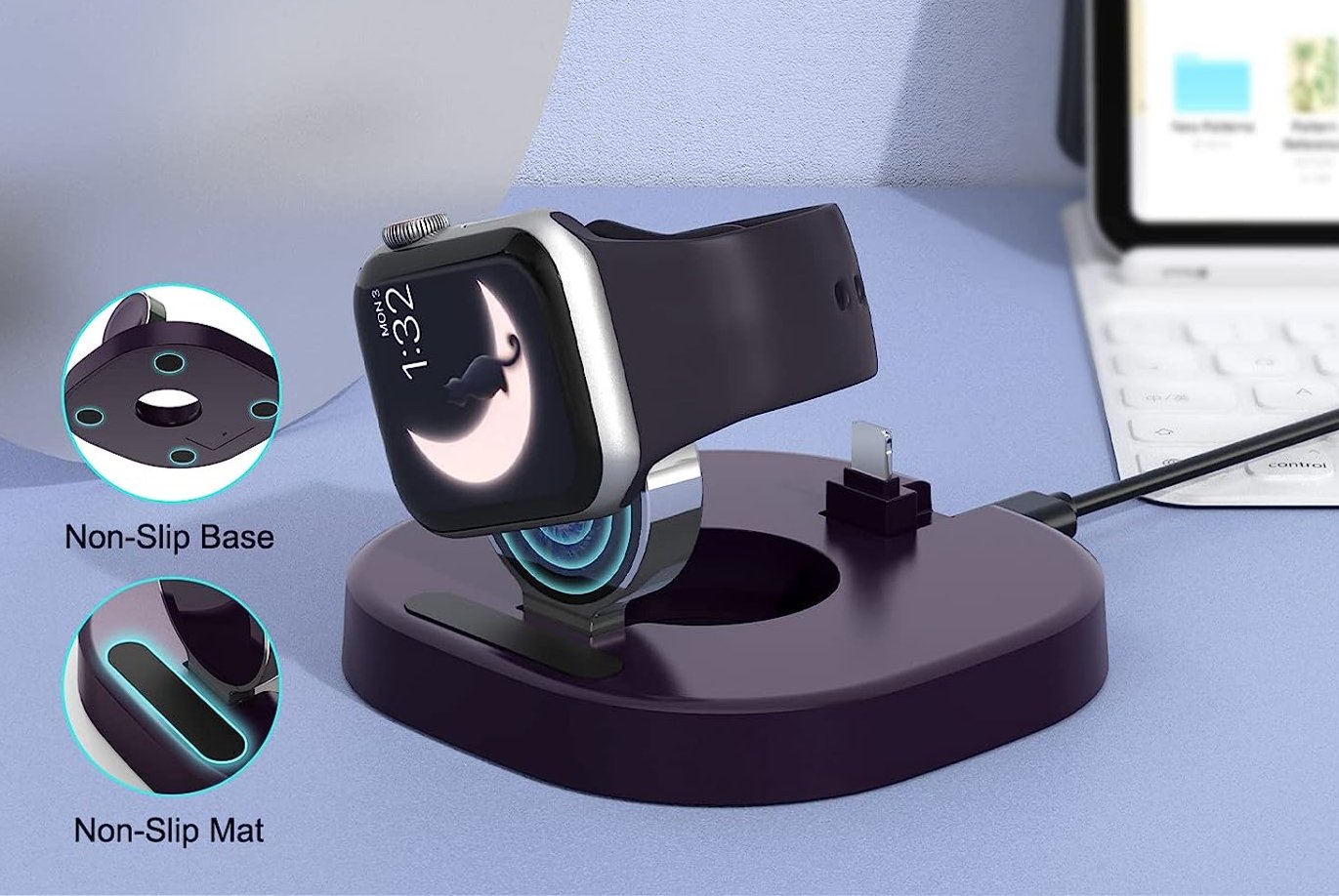 Bohuma 2 in 1 Apple Watch & AirPods Charger