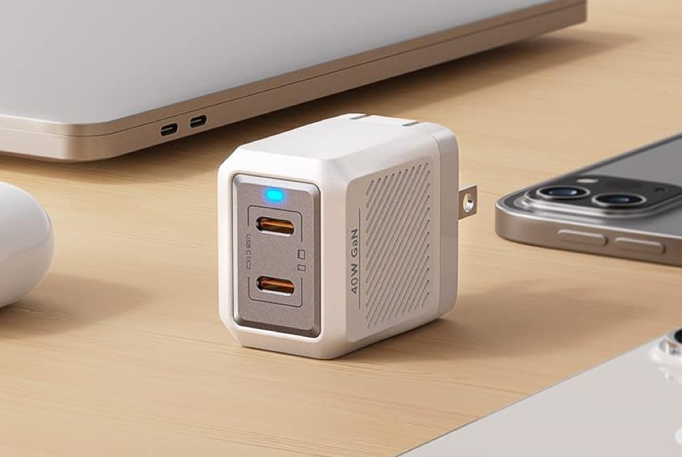 Lisen 40W Dual Port USB-C GaN Foldable Wall Charger