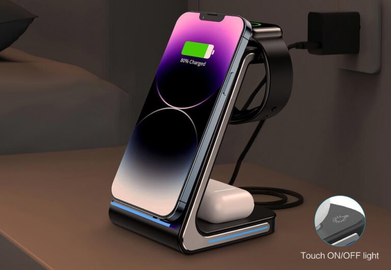 RUNSOAR 3 in 1 Wireless Charging Station