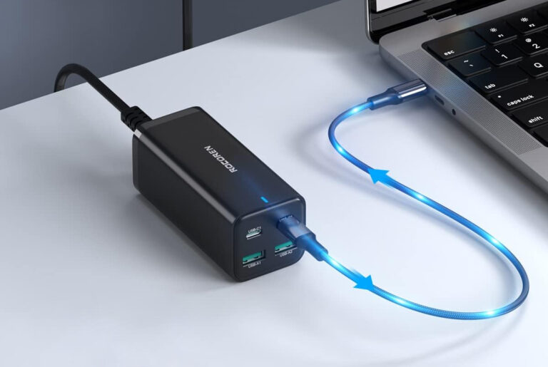 Rocoren 100W 4 Port Charging Station with 5ft AC Cable