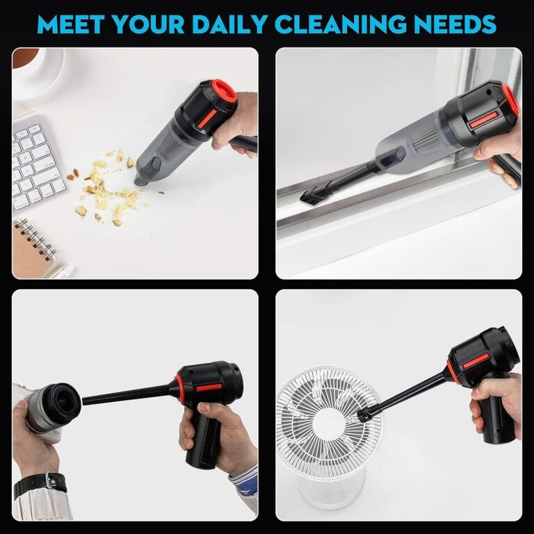 This Compressed Air Duster & Mini Vacuum Keyboard Cleaner is A Steal Deal At $25 1