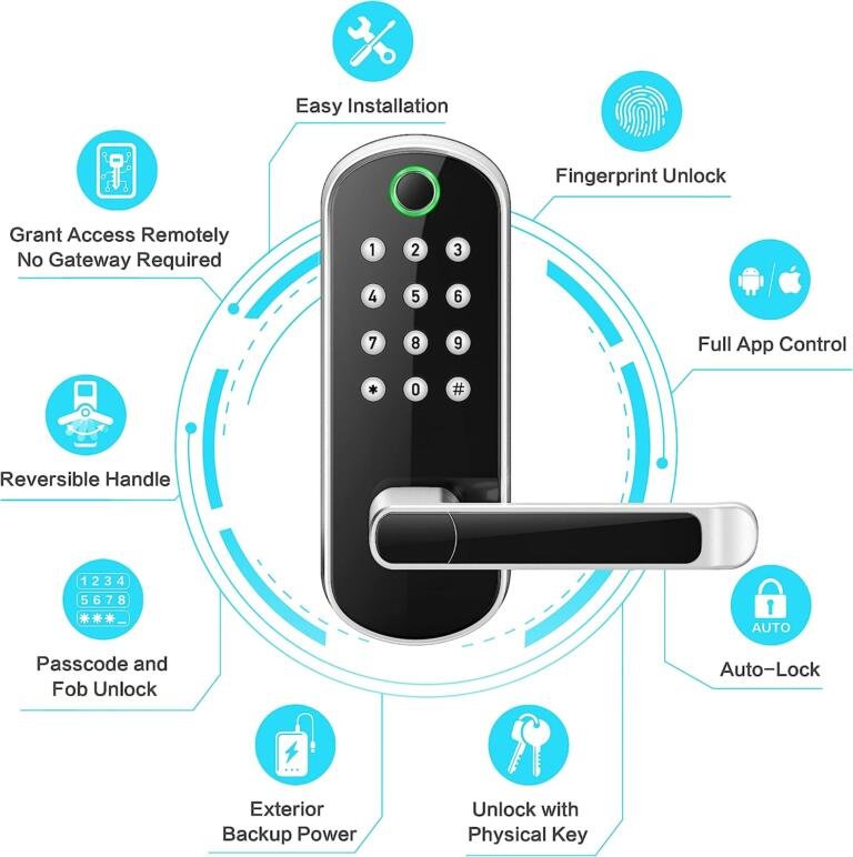 Grab this Keyless Entry Door Lock That Unlocks With An iPhone For $70, Reg. $130 1