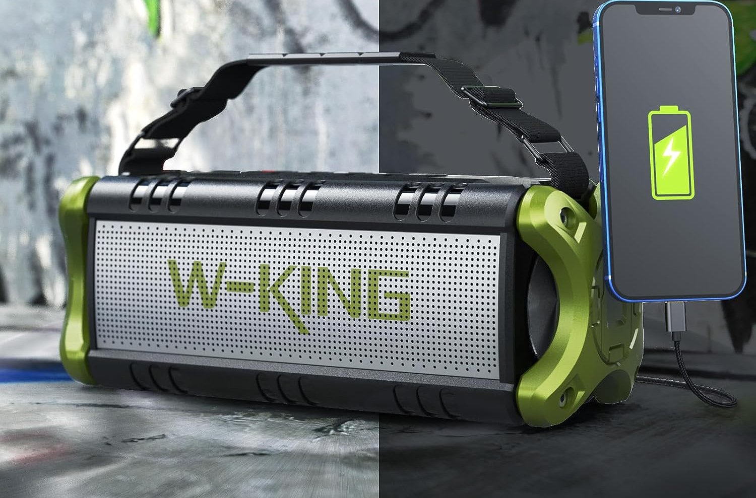 W-KING 50W Deep Bass Portable Loud Bluetooth Speaker