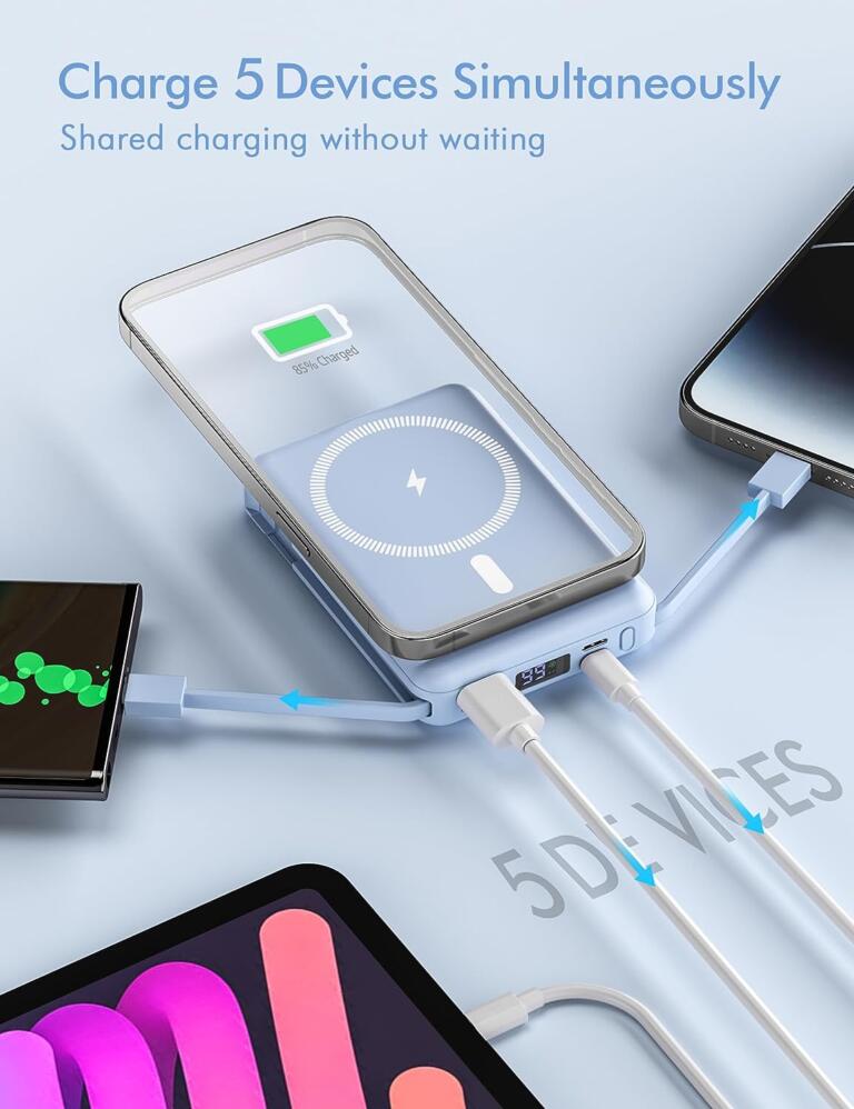 Grab This MagSafe Power Bank With Built In iPhone Charging Cable For $27 1