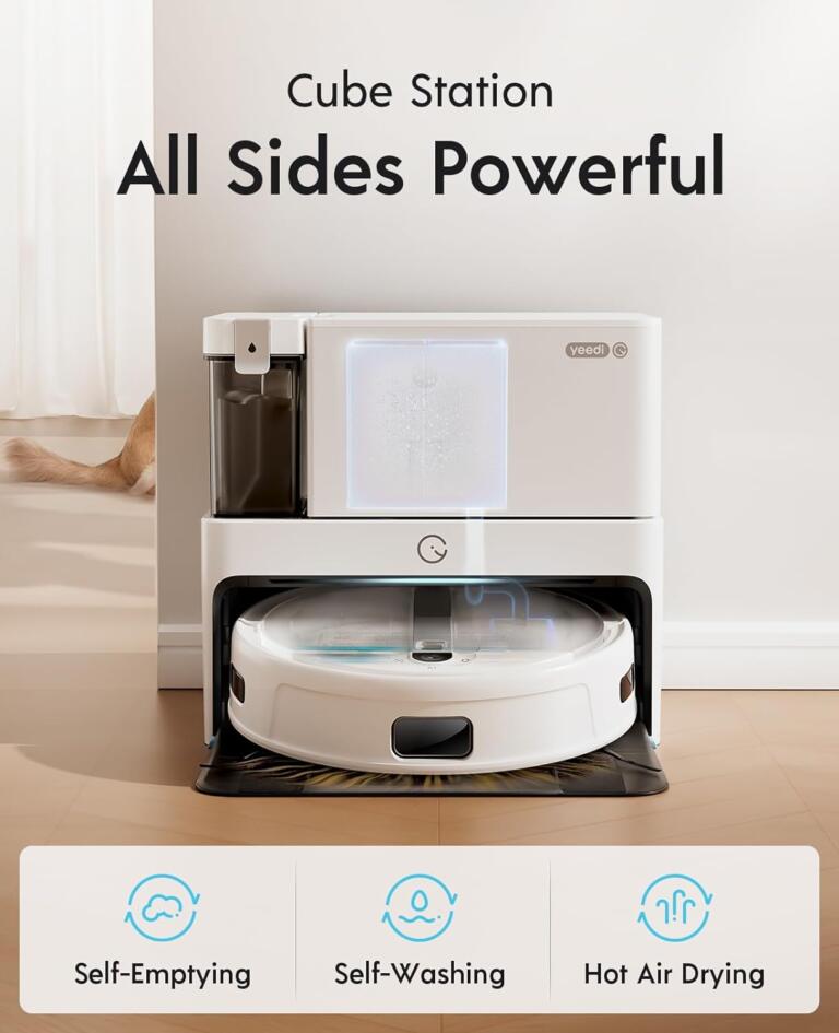 The brand-new Yeedi Cube robot vacuum and mop is now available for $600, which is a $100 discount from its original price 1