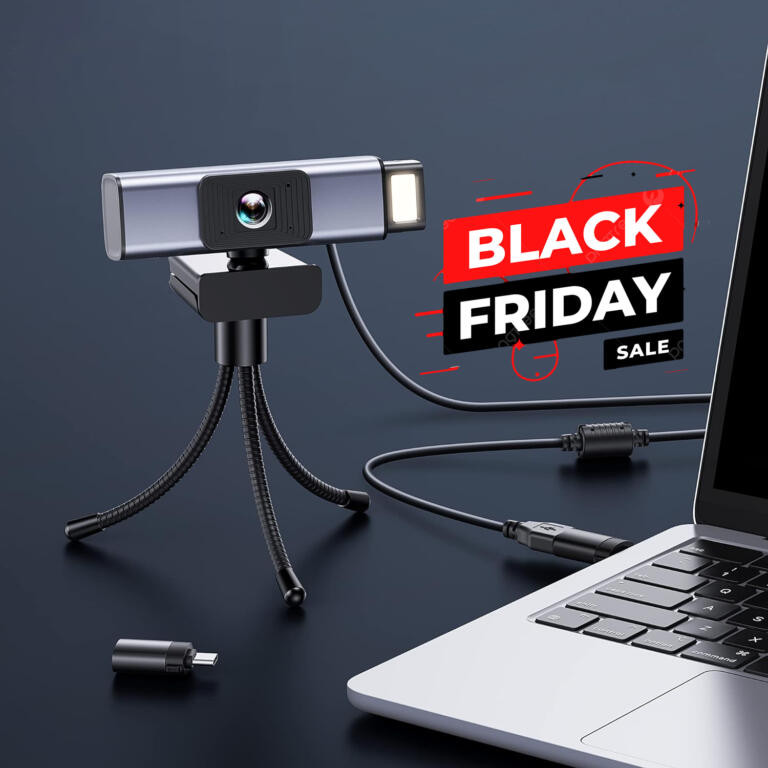 MacBook support ready 2K Webcam with Microphone & Privacy Protection on sale for $12 10 MacBook support ready 2K Webcam with Microphone & Privacy Protection on sale for $12 10