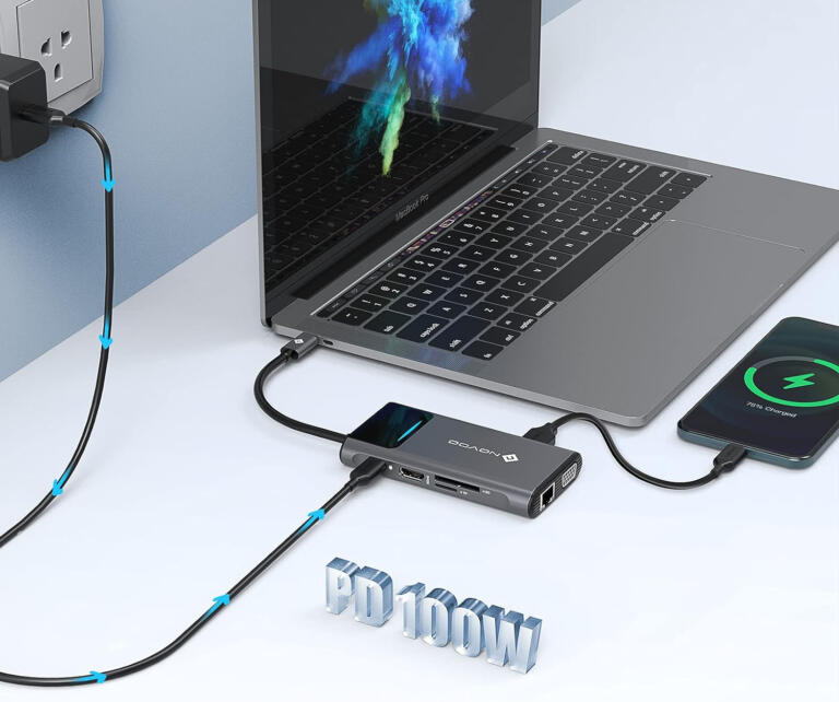 Novoo USB-C Hub with Type-C 100W PD for Mac/iPad now $19.99 only 14 Novoo USB-C Hub with Type-C 100W PD for Mac/iPad now $19.99 only 14