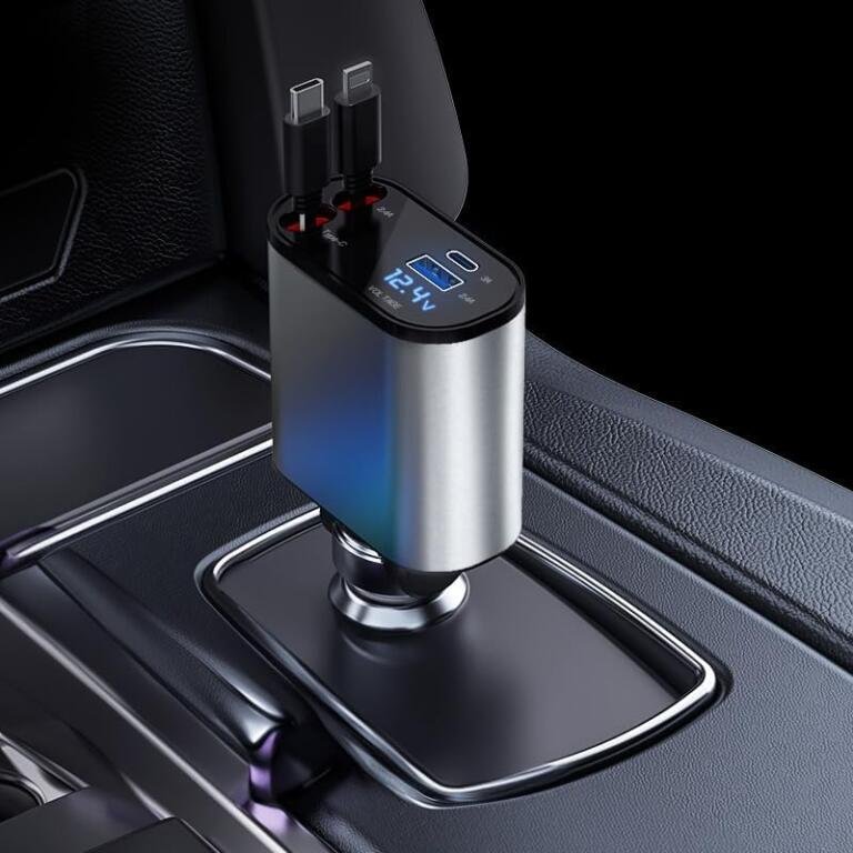 Interesting! This discounted $18 car charger comes with built in iPhone & iPad charging cables! 1