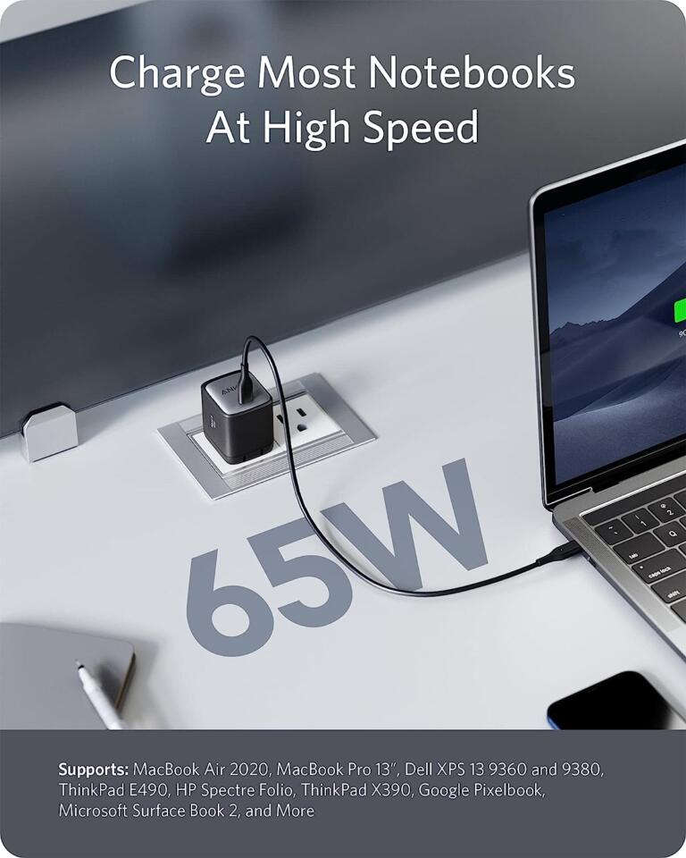"Maximize Your Apple Experience: Anker USB C 715 (Nano II 65W) - Now 40% Off for a Limited Time! 1