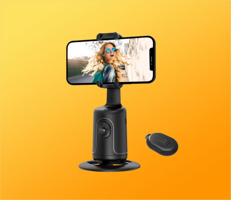 Capture Every Angle with Smart Auto Face Tracking Tripod for iPhone with 360° Rotation, for just $28! 1