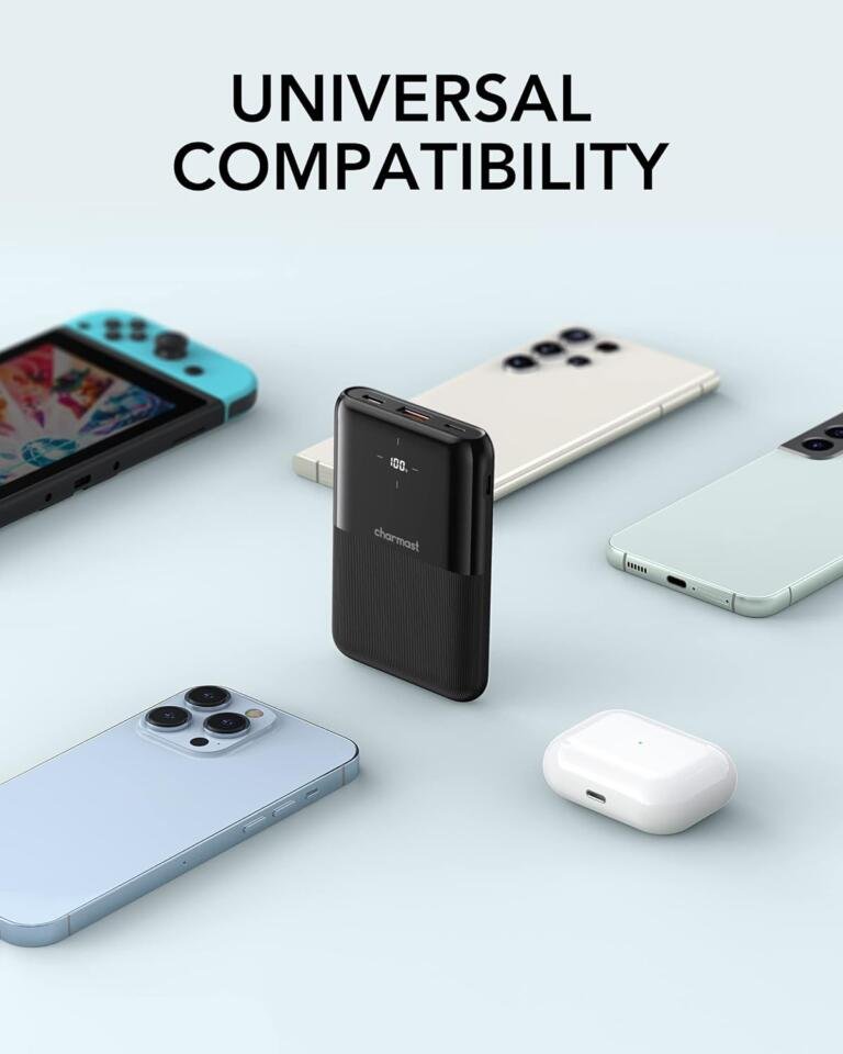 Charmast 10000mAh Mini Power Bank - Unbelievable 53% Discount, Now Just $19 for Lightning-Fast Smartphone and Tablet Charging! 1