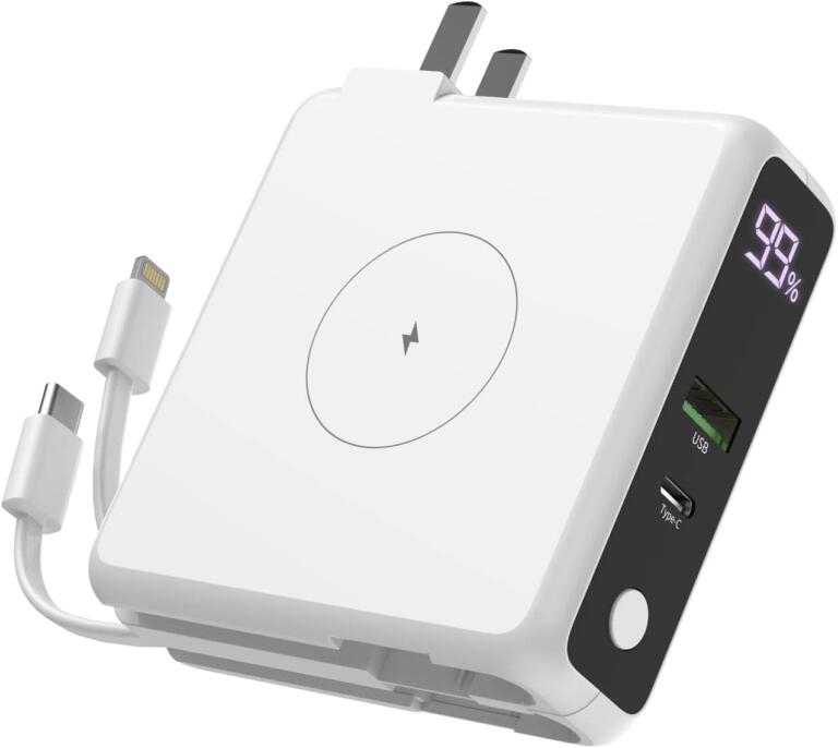 Charge On the Go: AC Wall Plug with Built-in Power Bank and Wireless iPhone Charger - Only $35 1 Charge On the Go: AC Wall Plug with Built-in Power Bank and Wireless iPhone Charger - Only $35 1