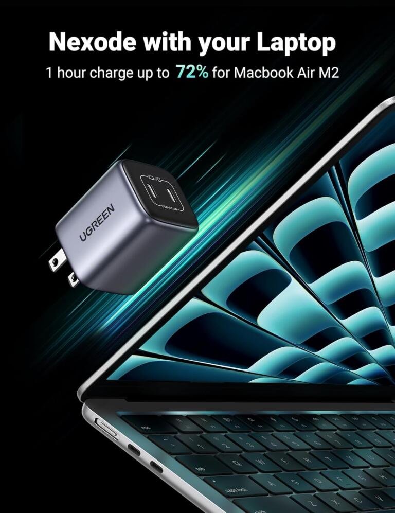 Power Up: Refuel MacBook & iPhone Simultaneously with UGREEN 45W Charger - Only $25 1