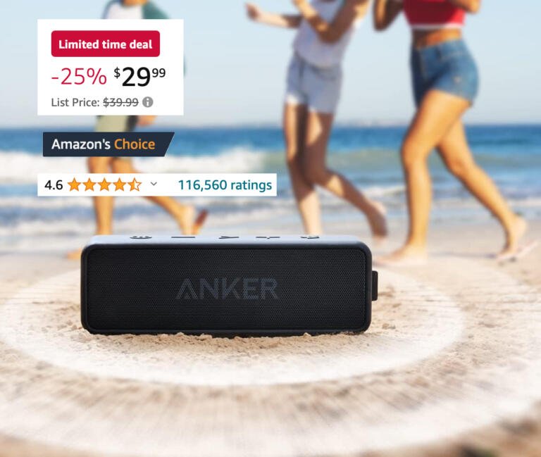 Anker Soundcore 2 Bluetooth Speaker That Has Over 100K+ Reviews On Sale For $30! 1