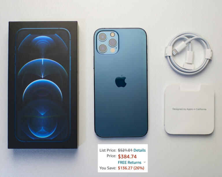 iPhone 12 Pro 128GB Pacific Blue - Fully Unlocked (Renewed) is Also On Sale $385 1