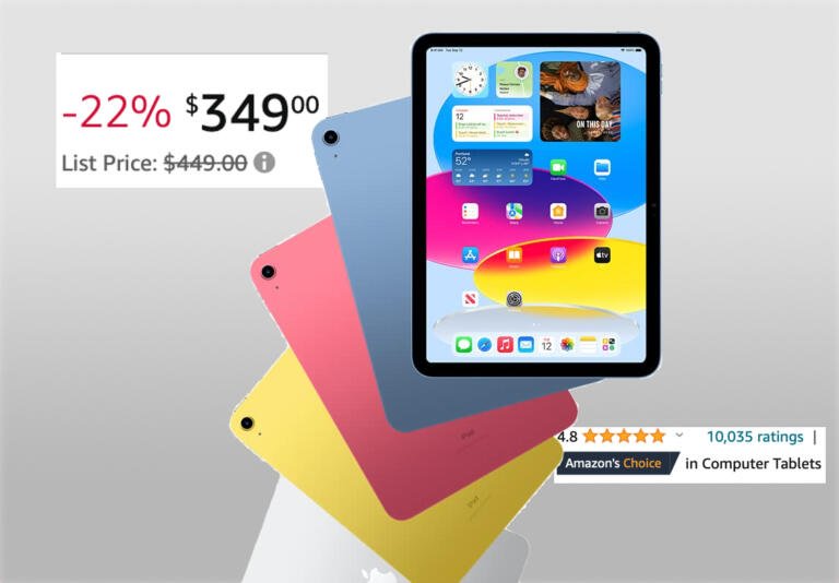 Last Chance: 10th-Gen Apple iPad 10.9 inch 64GB WiFi Tablet Now at All-Time Low! 1