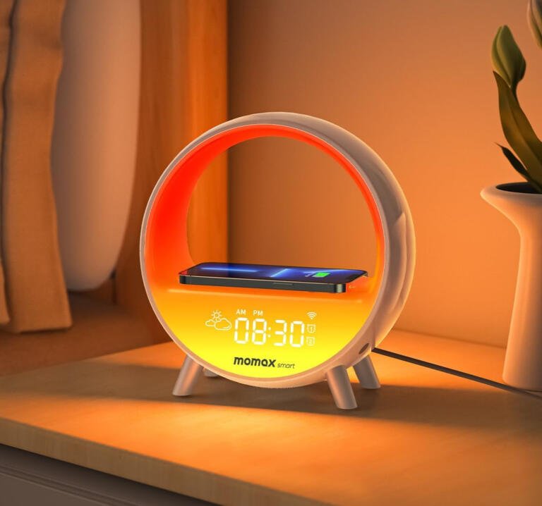 Momax Smart Sunrise Alarm Clock W/ Wireless Charging Down At $64 Form $158 1