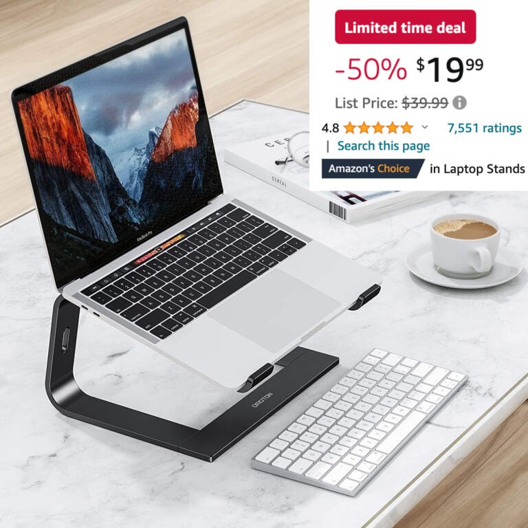 Fix Your Posture With Highly Rated Laptop Stand That's On Sale For $20 (50% OFF) 9 Fix Your Posture With Highly Rated Laptop Stand That's On Sale For $20 (50% OFF) 9