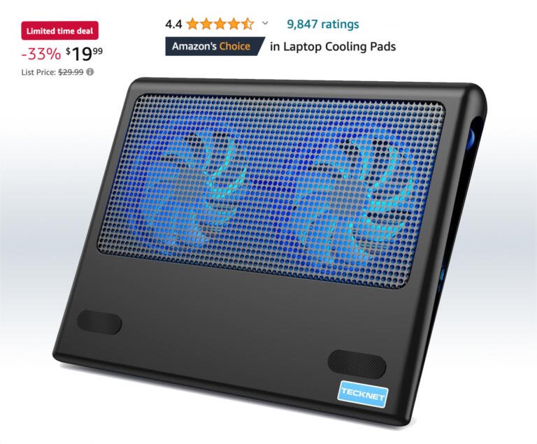 TECKNET Laptop Cooling Pad Currently Highlighted As Amazon's Top Pick, $20 Only! 1