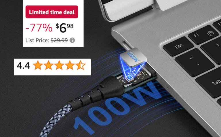 Grab These High Quality 100W USB C Cable For MacBook At $7 For Two Pack 1