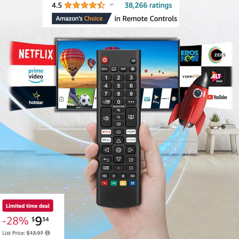 Take Universal for LG Smart TV Remote Control Replacement (Pack of 2) At $9 Only 6 Take Universal for LG Smart TV Remote Control Replacement (Pack of 2) At $9 Only 6