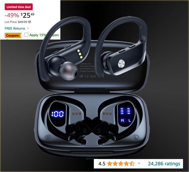 Amazon's Hidden Gem: This $23 Wireless Earbuds For iPhone is Must See! 1