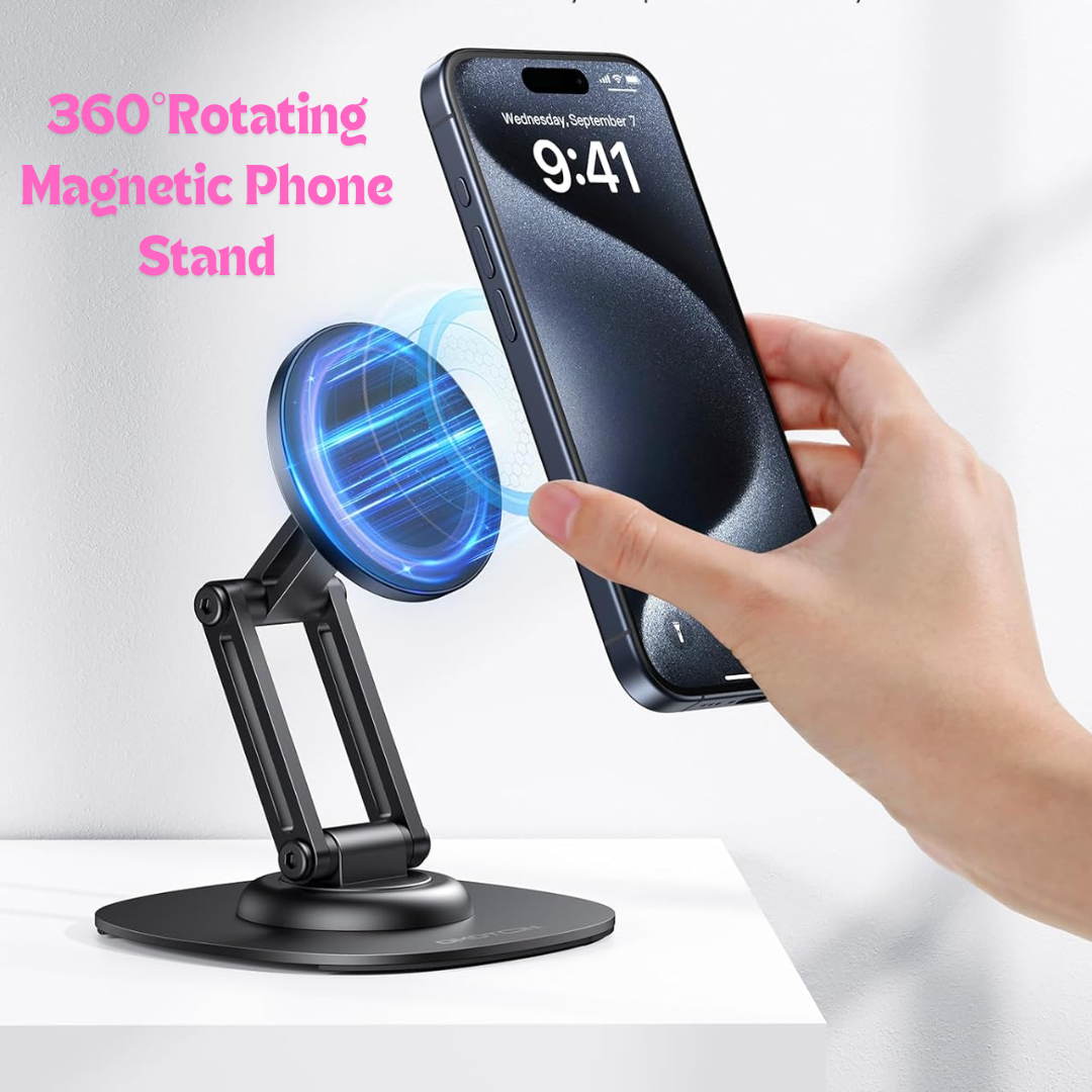 OMOTON 360°Rotating Magnetic Phone Stand for Desk