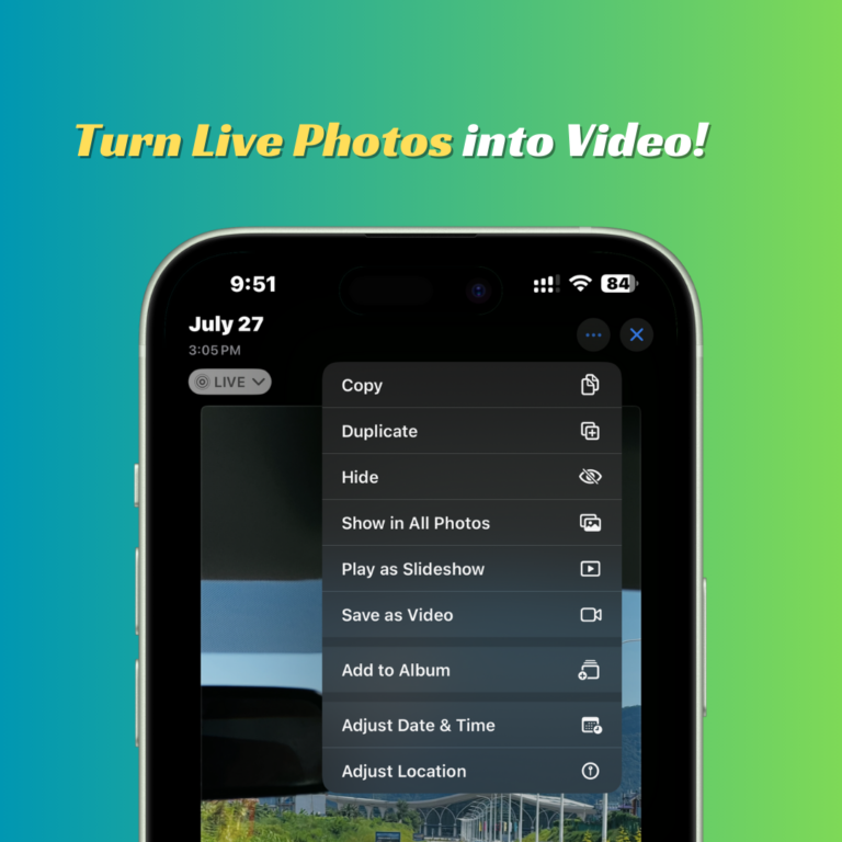 Turn Live Photos into Video!