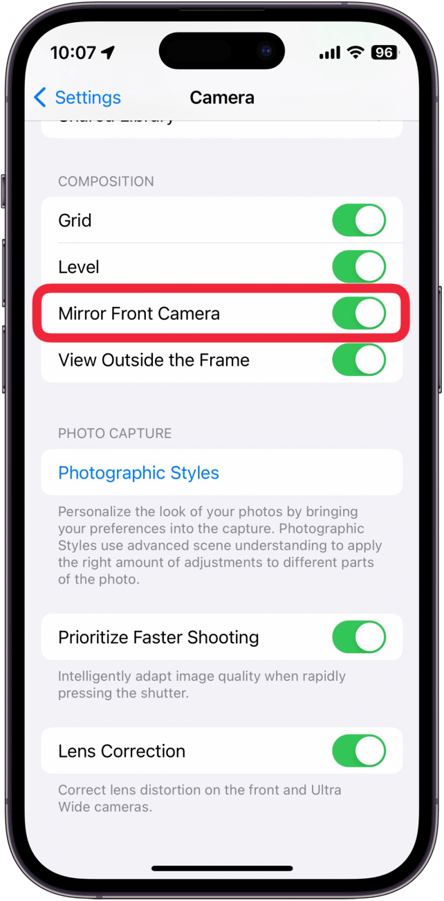 Learn how to mirror your selfies on your iPhone for accurate reflections. Discover the simple steps to toggle the 'Mirror Front Camera' option in your iPhone's settings