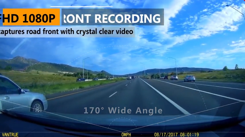 The Vantrue N2 Pro stands out for its dual channel 1080p front and inside recording. This feature is especially beneficial for rideshare drivers as it captures both the road ahead and the car's interior. 