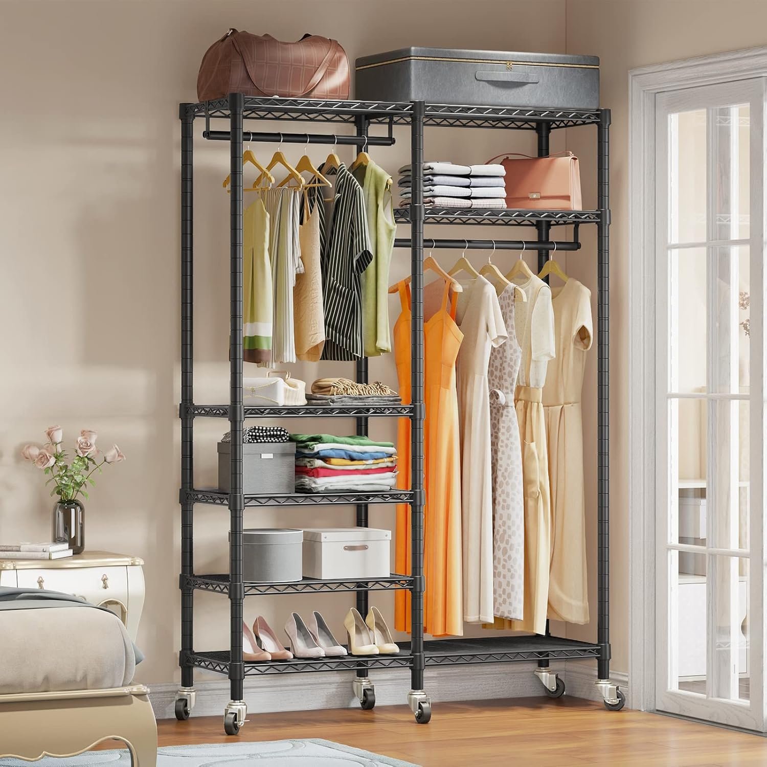 Heavy Duty Wire Shelving Clothes Rack