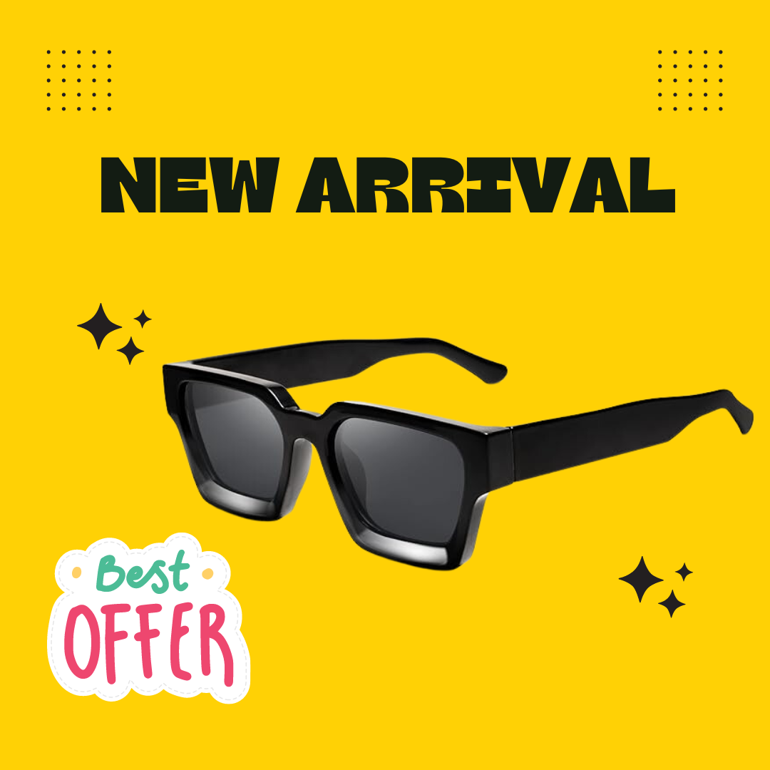 VANLINKER Thick Square Sunglasses for Men Women