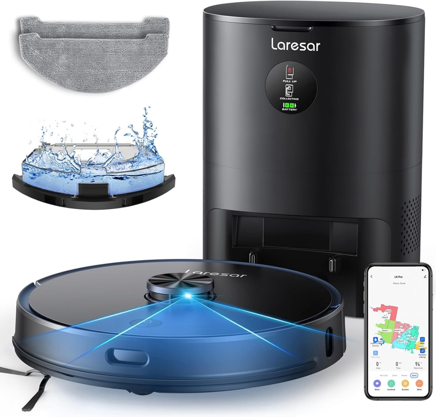 Laresar Robot Vacuum and Mop Combo