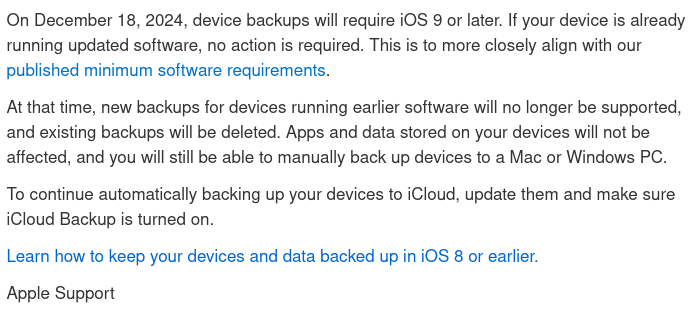 End of iCloud Sync