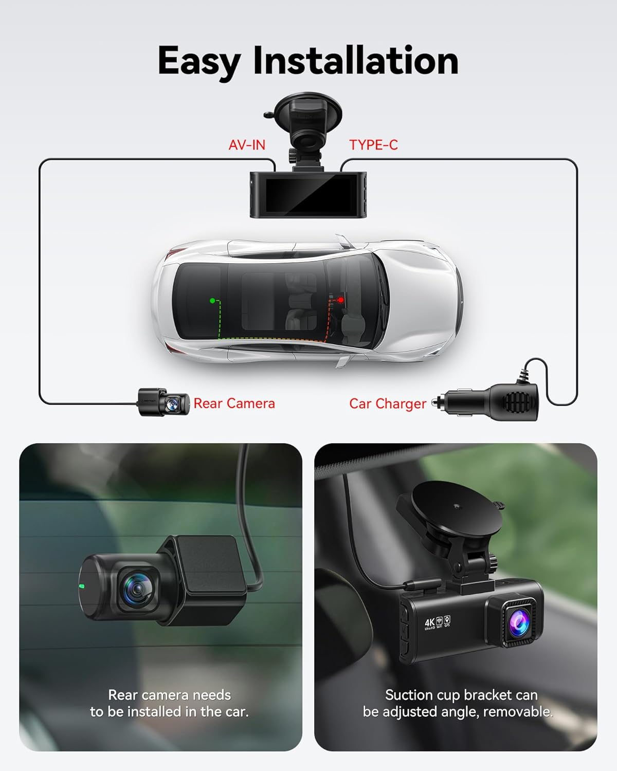 Protect Your Ride with the REDTIGER Dash Cam Front Rear - Now 35% Off for a Limited Time! 1