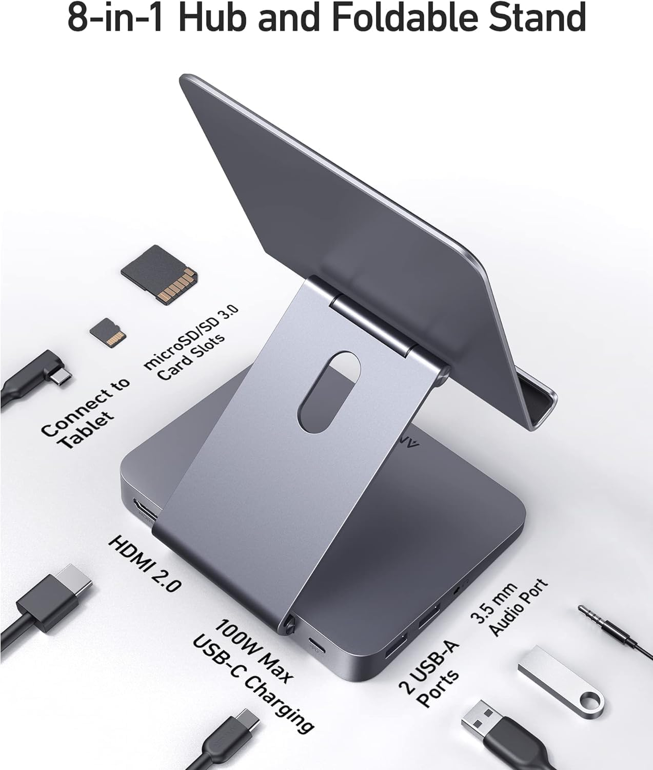 2025’s Top iPad Accessory – Anker 551 USB-C Hub with Foldable Stand 4