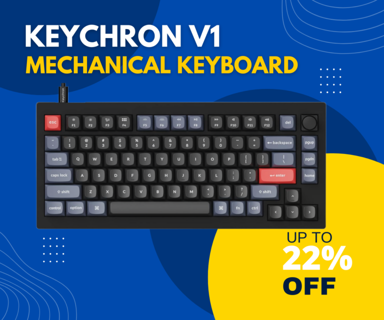 Keychron V1 Mechanical Keyboard : Best 75% Wired-Keyboard Under $70 1 Keychron V1 75% Wired Mechanical Keyboard with Red Hot-swappable Switches – Carbon Black Layout