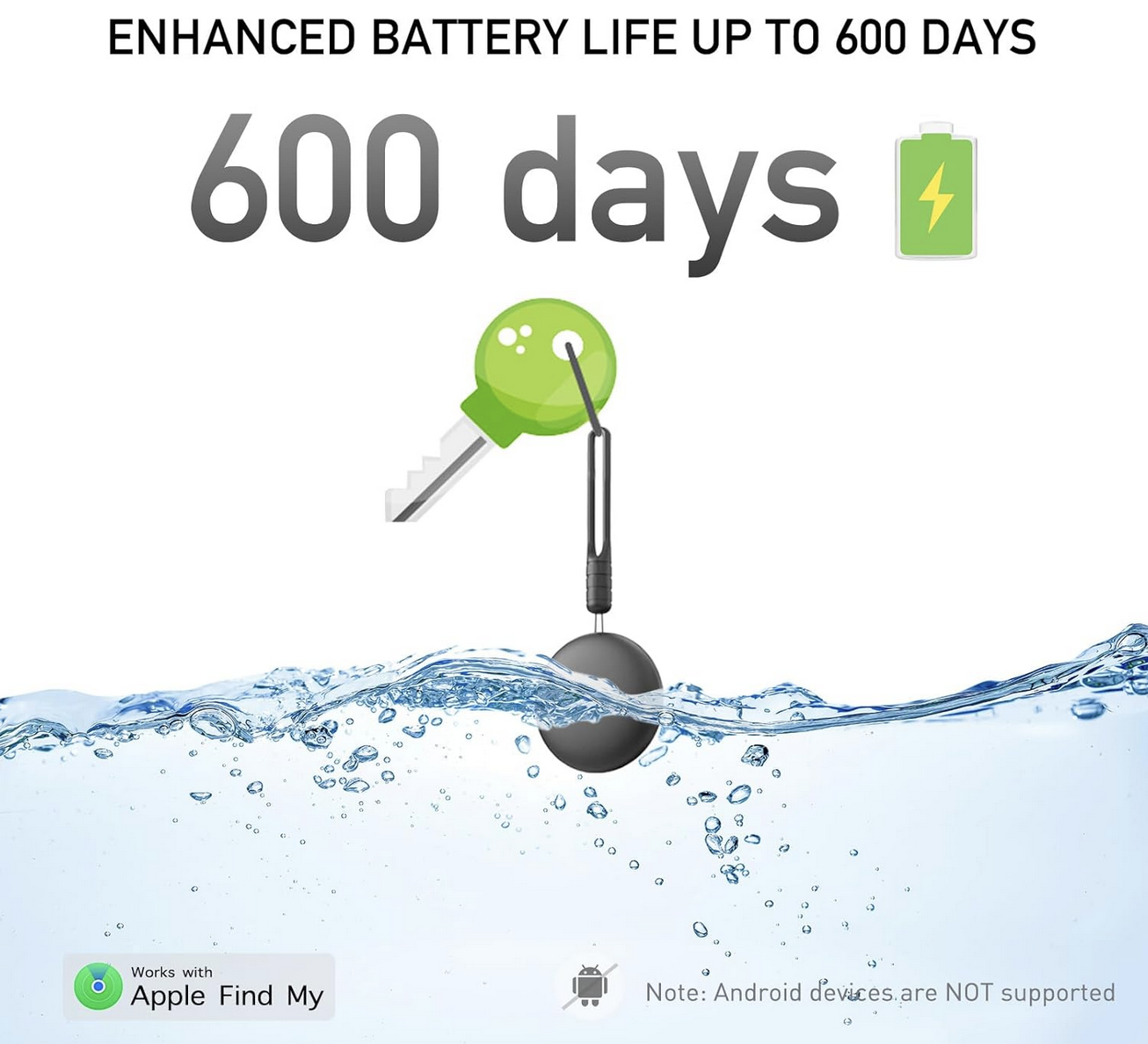 Water-resistant smart air tracker tags for keys, luggage, and backpacks