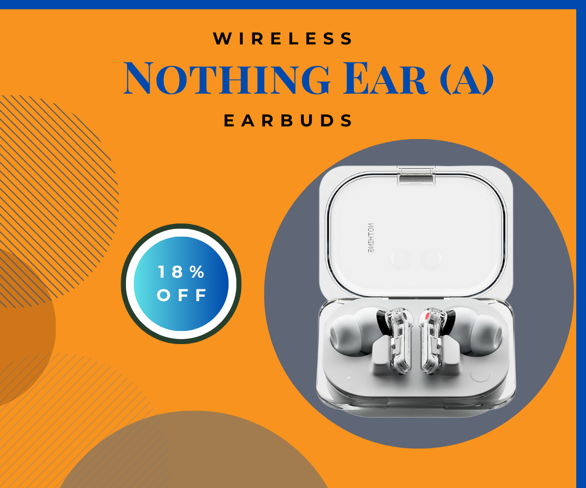 Nothing Ear (a) Earbuds with charging case on
