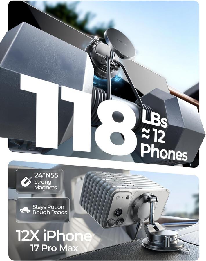 Practical 15W Wireless Car Mount Charger for iPhone – 54% Off 2
