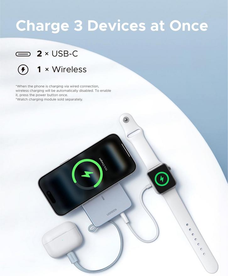 Essential Upgrade: UGREEN's Powerful Qi2.2 MagSafe Power Bank Drops to $50! 1