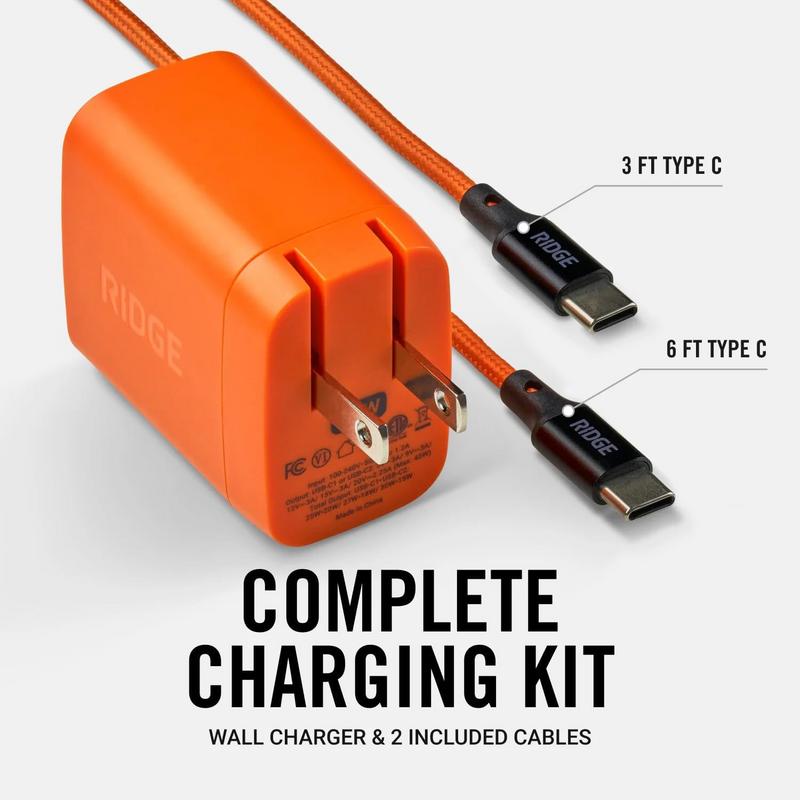 Practical Ridge 45W 2-Port USB-C Fast Charger for Apple Devices 1