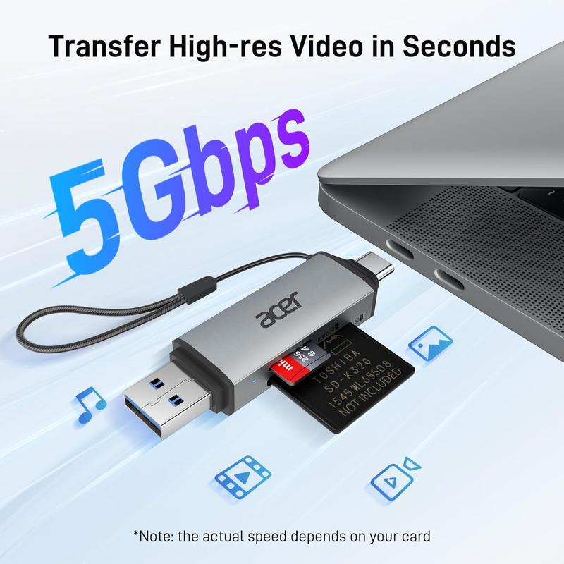 Practical Acer 2-in-1 SD Card Reader for iPhone and Mac 2