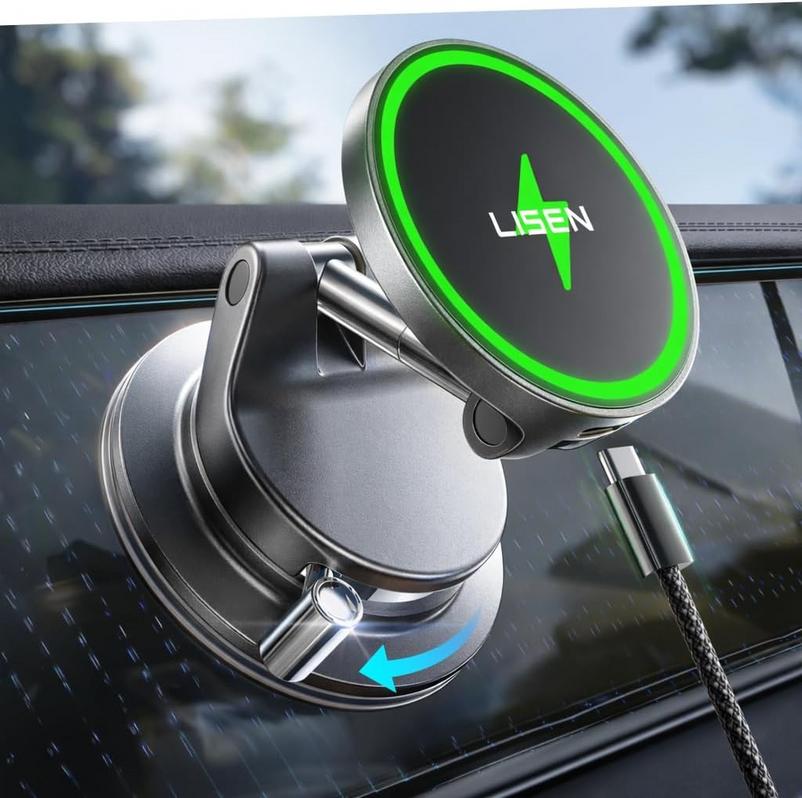 15W Wireless Car Mount Charger Review: Practical Power for iPhone 1