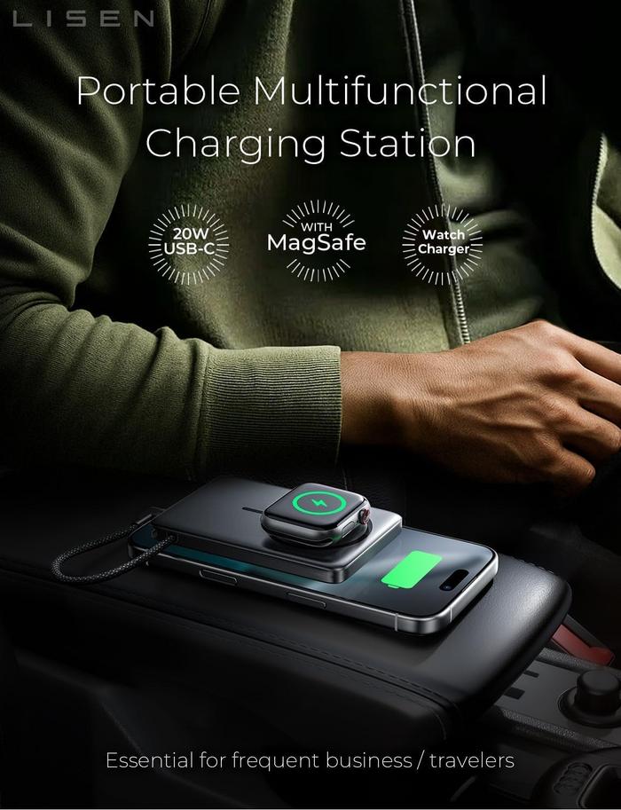 Essential Portable Power: This Slim MagSafe Battery Charges iPhone & Watch 1