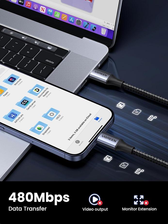 UGREEN 240W USB-C Cable: An Essential Power Upgrade for Apple Devices 2