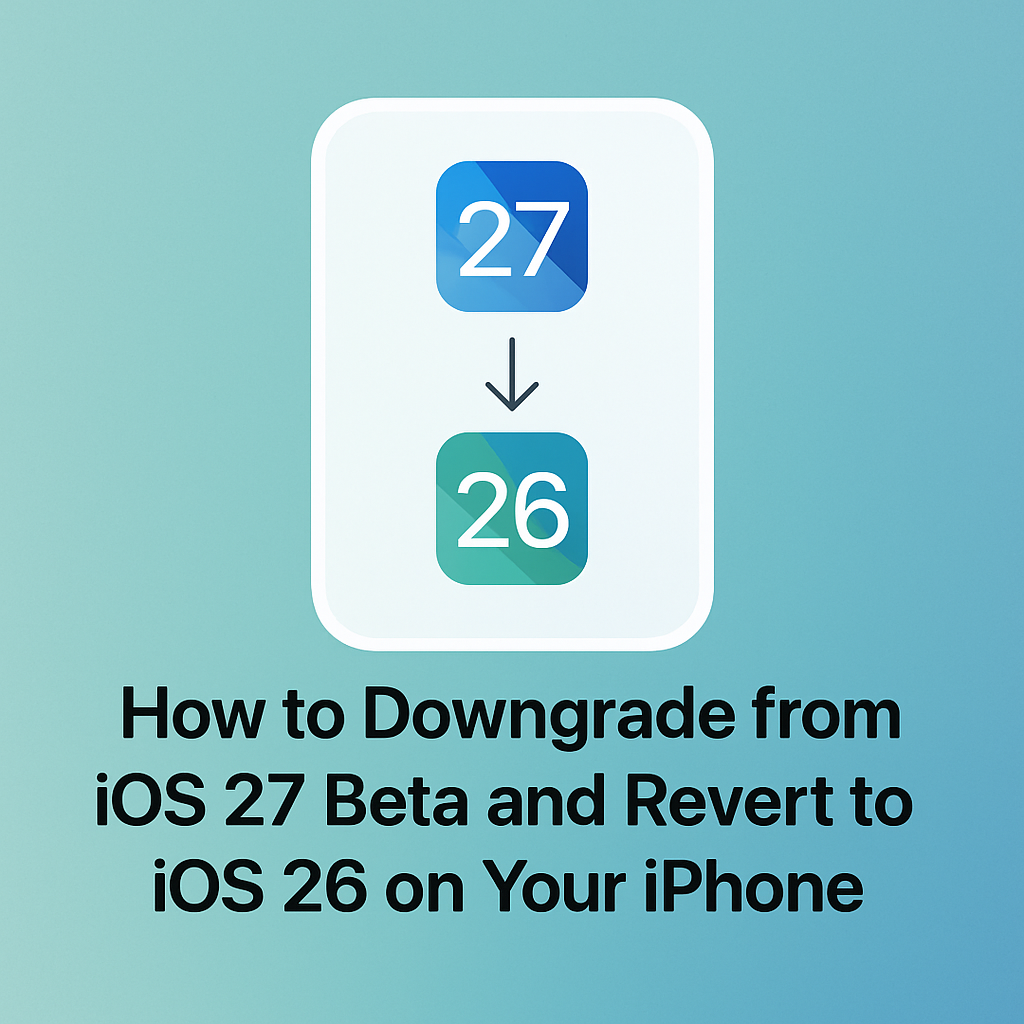 How to Downgrade from iOS 27 Beta and Revert to iOS 26